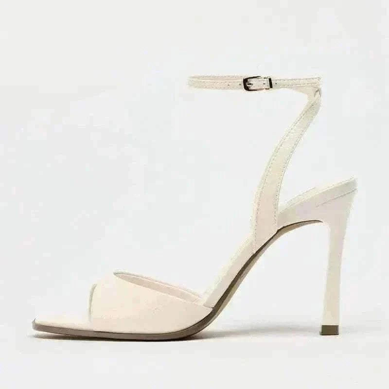 Elegant Ankle Strap High Heels Ladies Square Toe Fashion , Heels