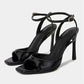 Elegant Ankle Strap High Heels Ladies Square Toe Fashion , Heels