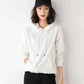 Women White Hoodies 100% Cotton Spring Autumn Loose Long Sleeve.