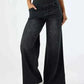 Women Jeans Black Denim Pant Wide Leg , Best Jeans For Women