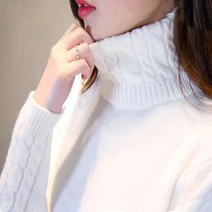 Women Wearing White Sweater 2025 Autumn Winter Cashmere Knitted 