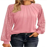 Women's Round Neck Lantern Long Casual Top