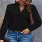 Women Wearing Youth Top Mujer Elegant Black Chiffon Blouse Spring Autumn Casual Long Sleeve, ladies summer tops uk