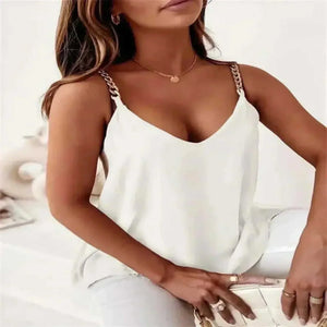  Women In Summer V Neck Tank Tops White , Going Out Tops