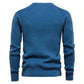 AIOPESON 100% Cotton Men Sweaters Soild Color O-neck High Quality Mesh Pullovers Male New Winter Autumn Basic Sweaters for Men.
