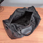 MensFashionStyleStore BLACK BLACK  PU LEATHER GYM BAG