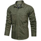 MensFashionStyleStore 67001   Green / 4XL FOR 190 CM 90KG CARGO LONG SLEEVE SHIRT