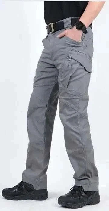 MensFashionStyleStore Grey Color / L CARGO TACTICAL PANTS