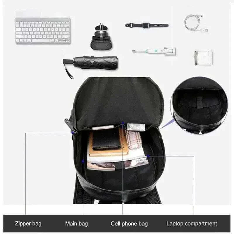 best travel backpack -CASUAL LEATHER BACKPACK.