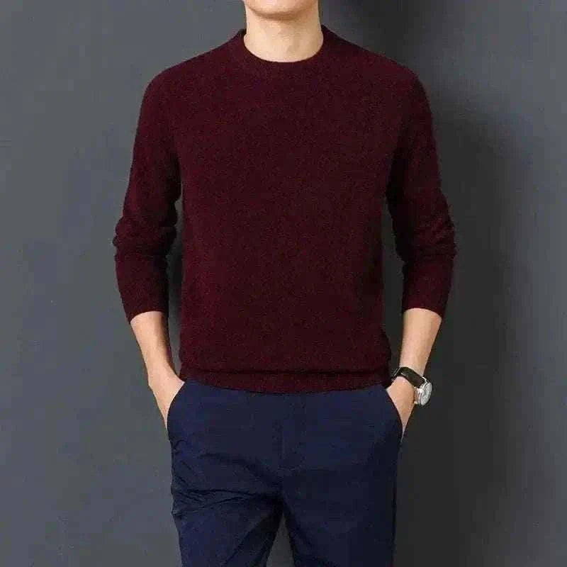 Casual Men's Sweater Warm and Comfortable Long Sleeve Pullover Sweater Men Clothing.