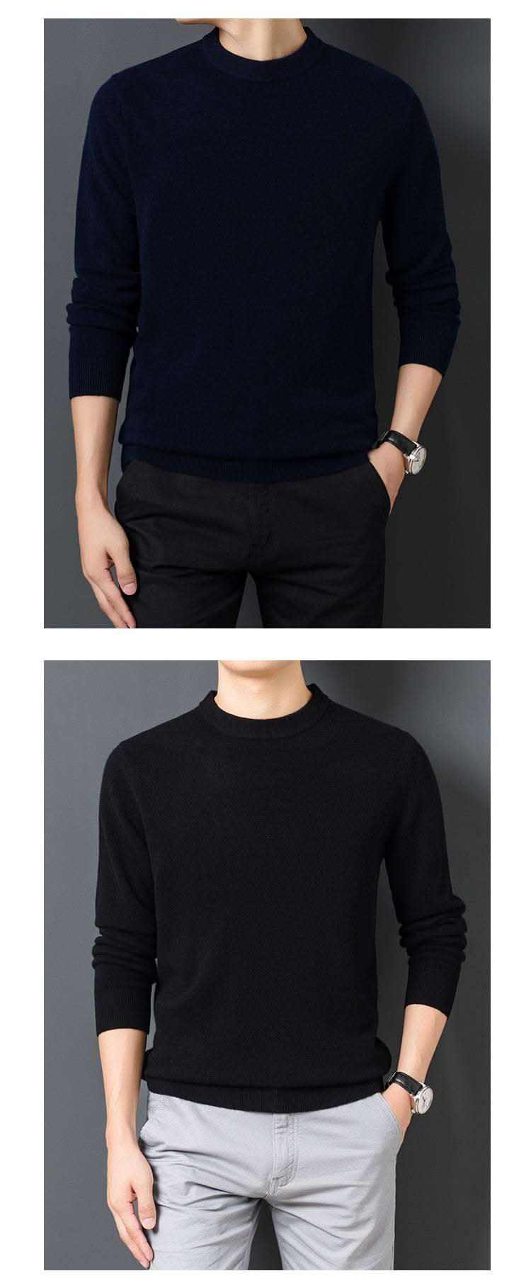 Casual Men's Sweater Warm and Comfortable Long Sleeve Pullover Sweater Men Clothing.