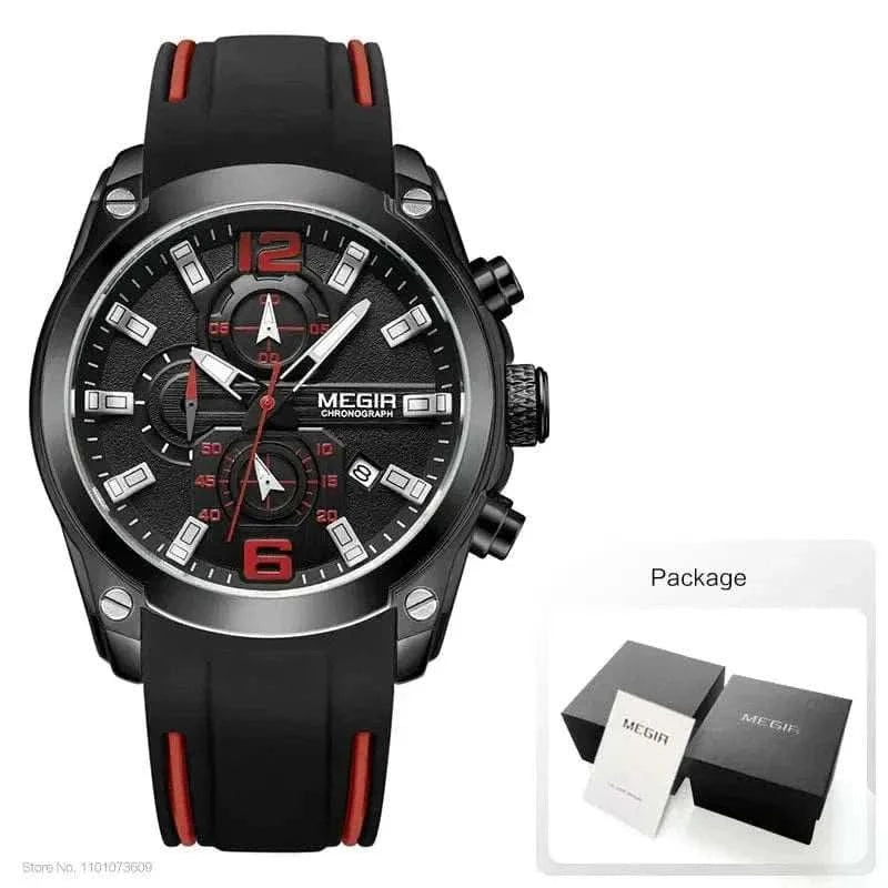 MensFashionStyleStore Black-Box CHRONOGRAPH ANALOG LUMINOUS WATCH