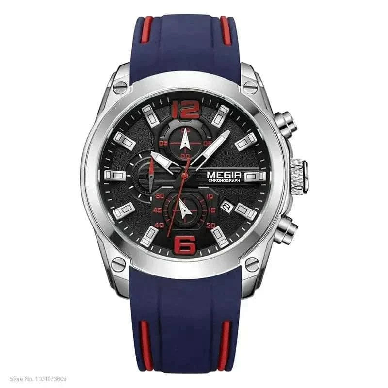 MensFashionStyleStore Blue CHRONOGRAPH ANALOG LUMINOUS WATCH