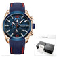 MensFashionStyleStore Rose blue-Box CHRONOGRAPH ANALOG LUMINOUS WATCH