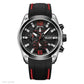 MensFashionStyleStore Silver Black CHRONOGRAPH ANALOG LUMINOUS WATCH