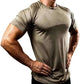 men tops -Men Muscle Shirts Bodybuilding Quick Dry Short Sleeve.