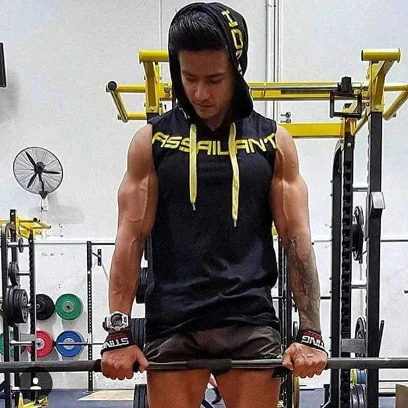summer t-shirt for men - Gym Clothing Fitness Sleeveless hoodies Vests Cotton Singlets Men Joggers vest Bodybuilding casual Clothing.