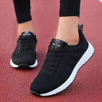 Women Casual Shoes - Breathable Walking Mesh Lace Up Platform.