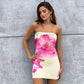Dresses ONline - CUTENOVA Women'S Floral Printed Strapless Backless.