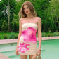 Dresses ONline - CUTENOVA Women'S Floral Printed Strapless Backless.