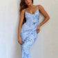Dresses Online - Floral Print Summer Green Dress Womens Fashion Casual Sleeveless V-neck Backless Tunics Bodycon Holiday Beach Dresses Streetwear.