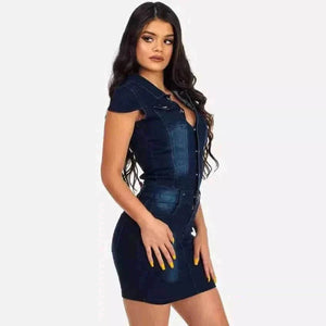 Informal Dresses - Washed Denim Women Dresses Single.