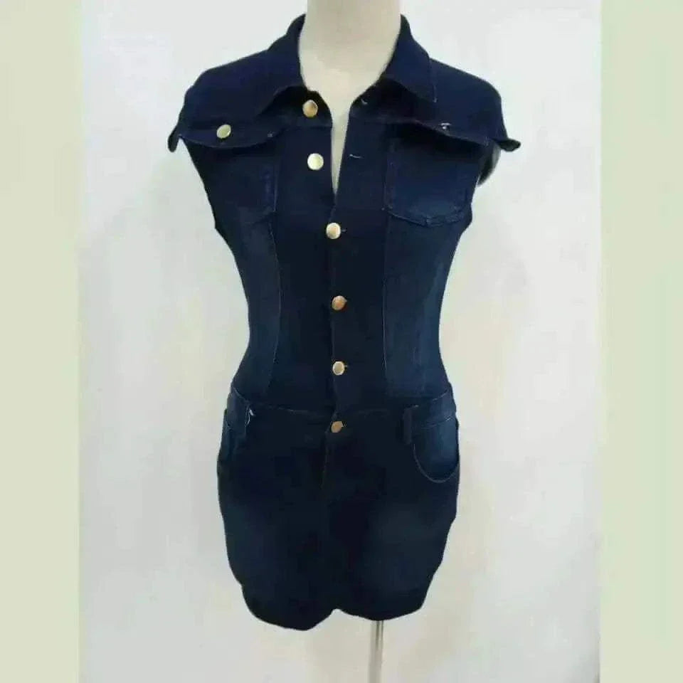 Informal Dresses - Washed Denim Women Dresses Single.