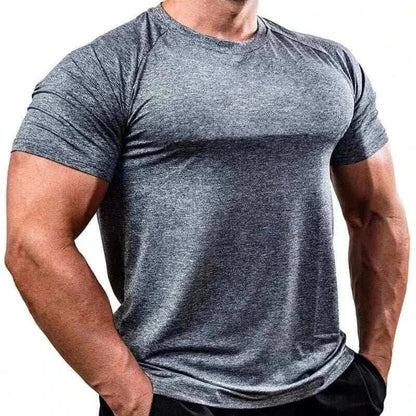 summer t-shirt for men -Men Muscle Shirts Bodybuilding Quick Dry Short Sleeve.