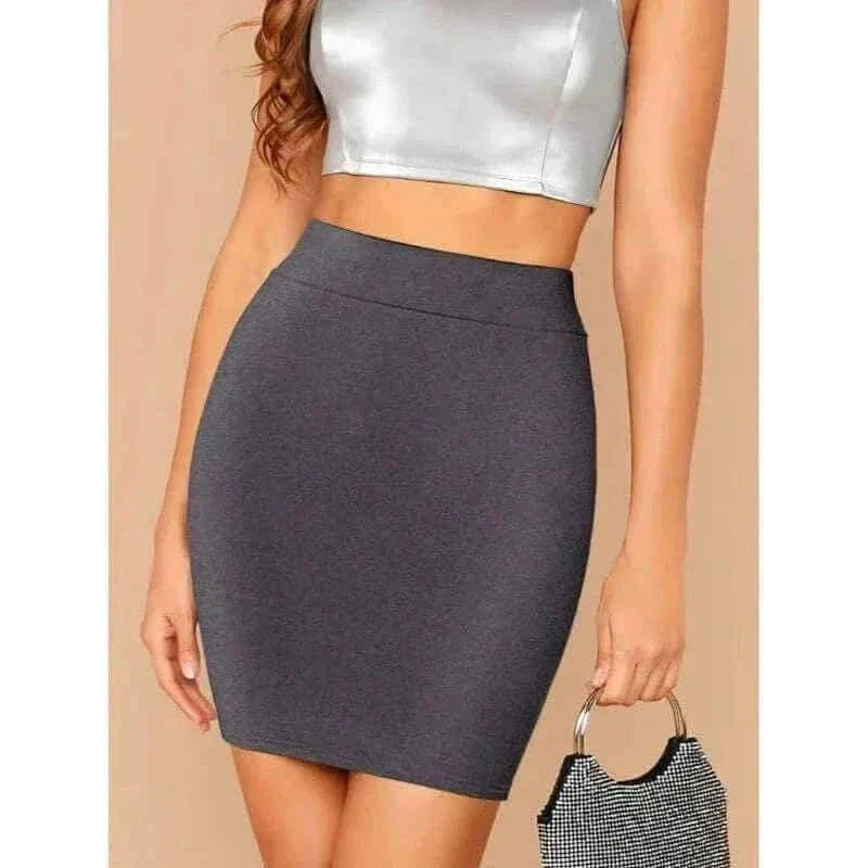 ladies mini skirts- Summer Women's Skirts Crisp And Simple Women's Knee-Length Skirts For Commuting And Party Wear.