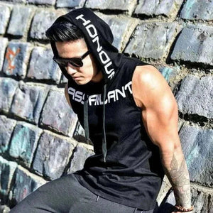 summer t-shirt for men - Gym Clothing Fitness Sleeveless hoodies Vests Cotton Singlets Men Joggers vest Bodybuilding casual Clothing.