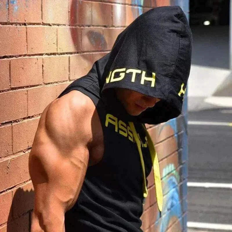 summer t-shirt for men - Gym Clothing Fitness Sleeveless hoodies Vests Cotton Singlets Men Joggers vest Bodybuilding casual Clothing.