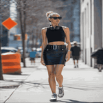ladies mini skirts- skirt women  2022  korean fashion clothing  Solid  Button  Above Knee, Mini  vintage leather  black skirt  Regulai Fit.