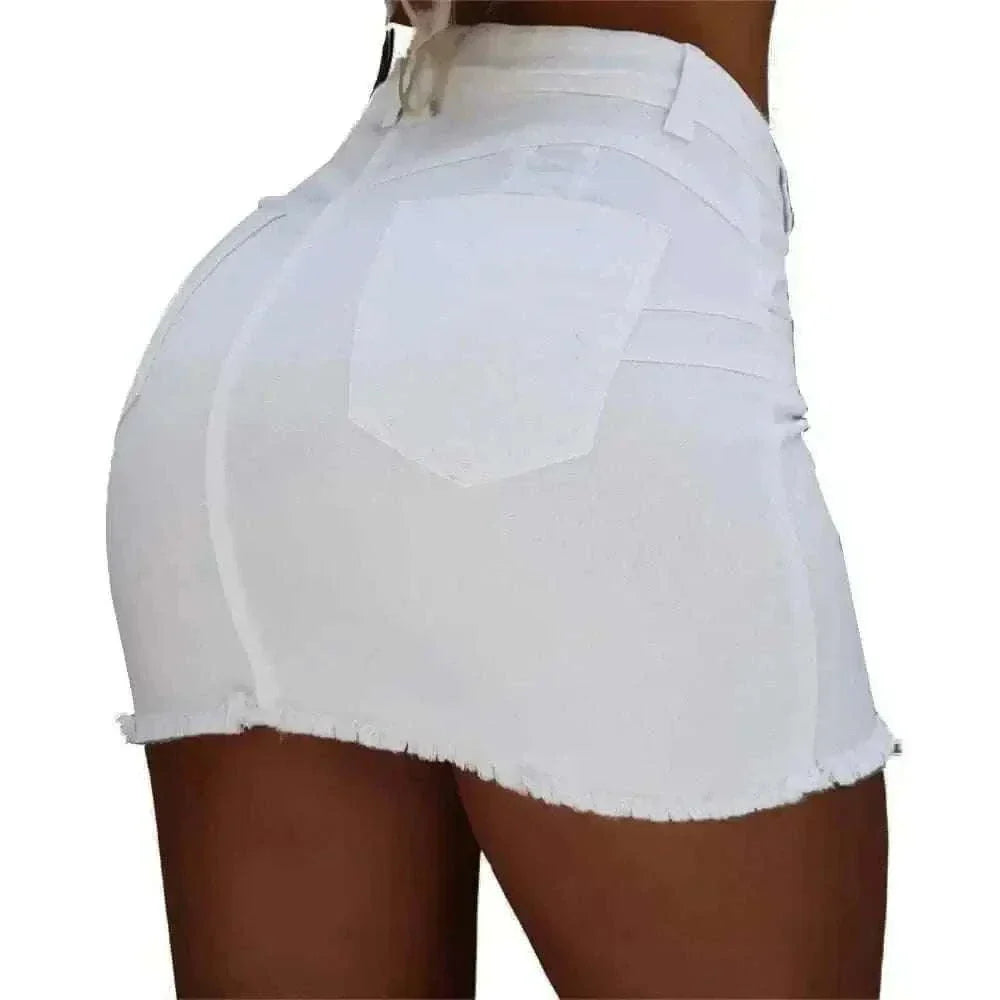 ladies mini skirts- Women's Clothing Skirts 2025 new casual fashion high waist solid color hip hugging short skirt denim single breasted half skirt.