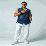 summer t-shirt for men-Tank Tops Men Tops Turn Down Collar Tees Sleeveless Loose 2025 Distressed Denim Washed Summer Spliced Covered Button Casual.