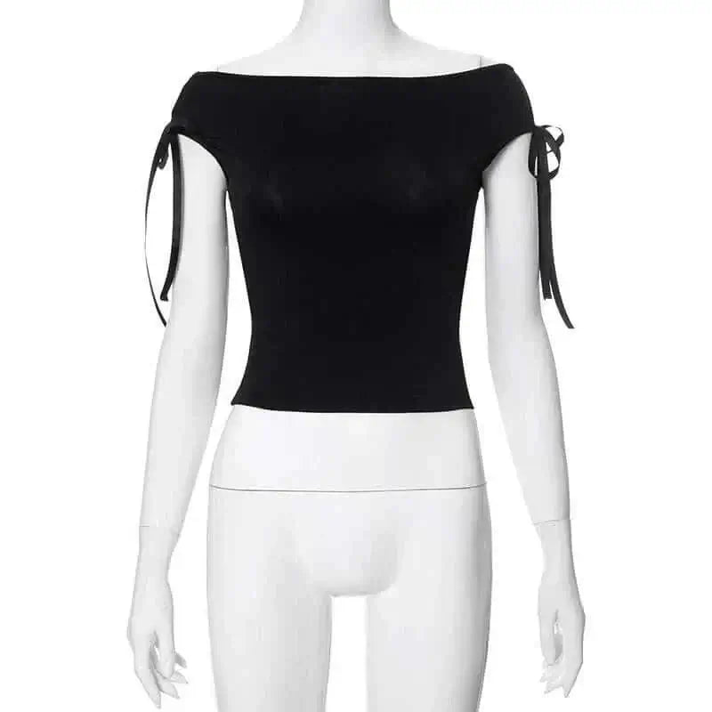 Tank Tops - CUTENOVA 2024 Summer Solid Color Sexy Off Shoulder Tops.