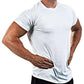 men tops -Men Muscle Shirts Bodybuilding Quick Dry Short Sleeve.
