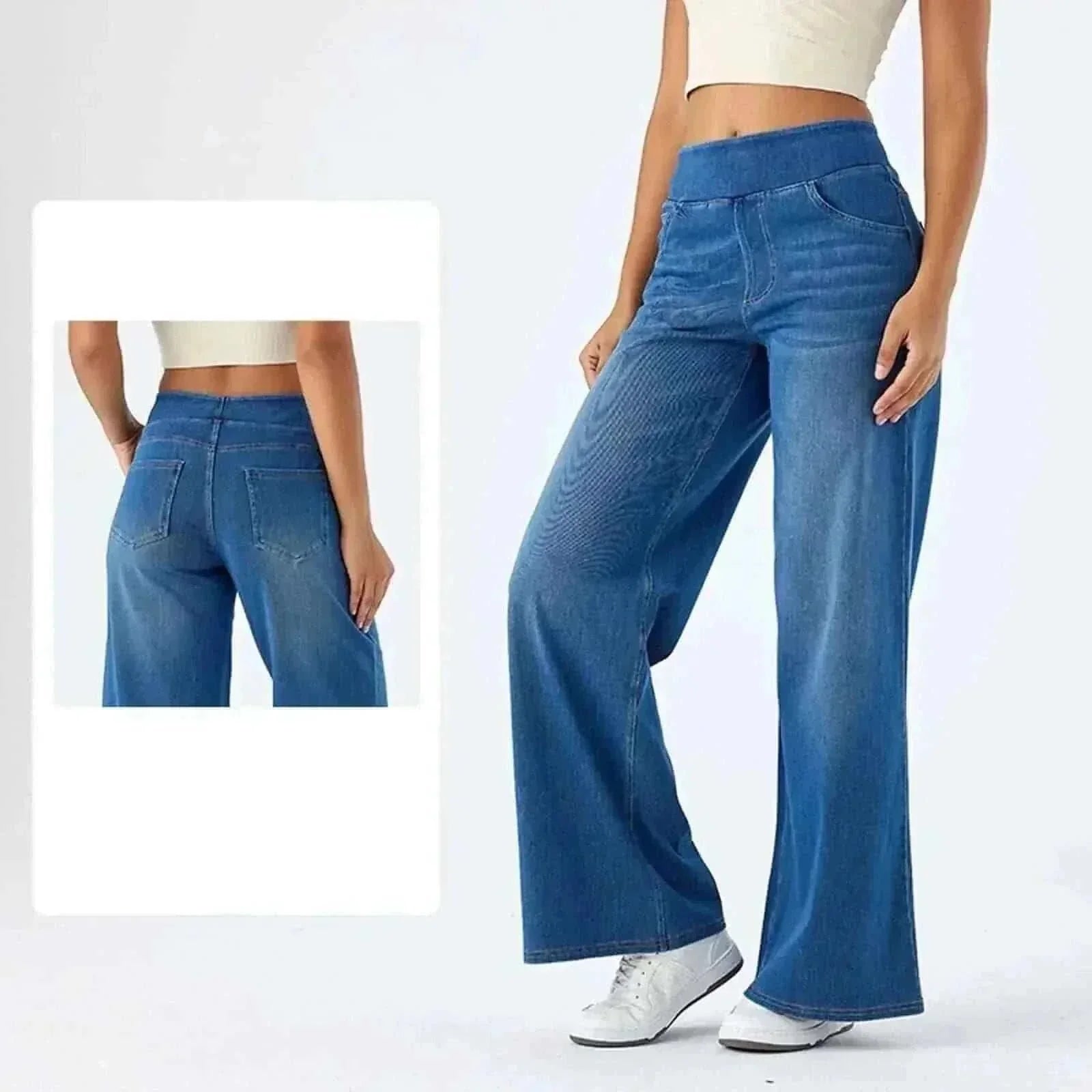 Best Jeans For Women-Women Jeans Denim Pant Wide Leg Long Pants Y2k 