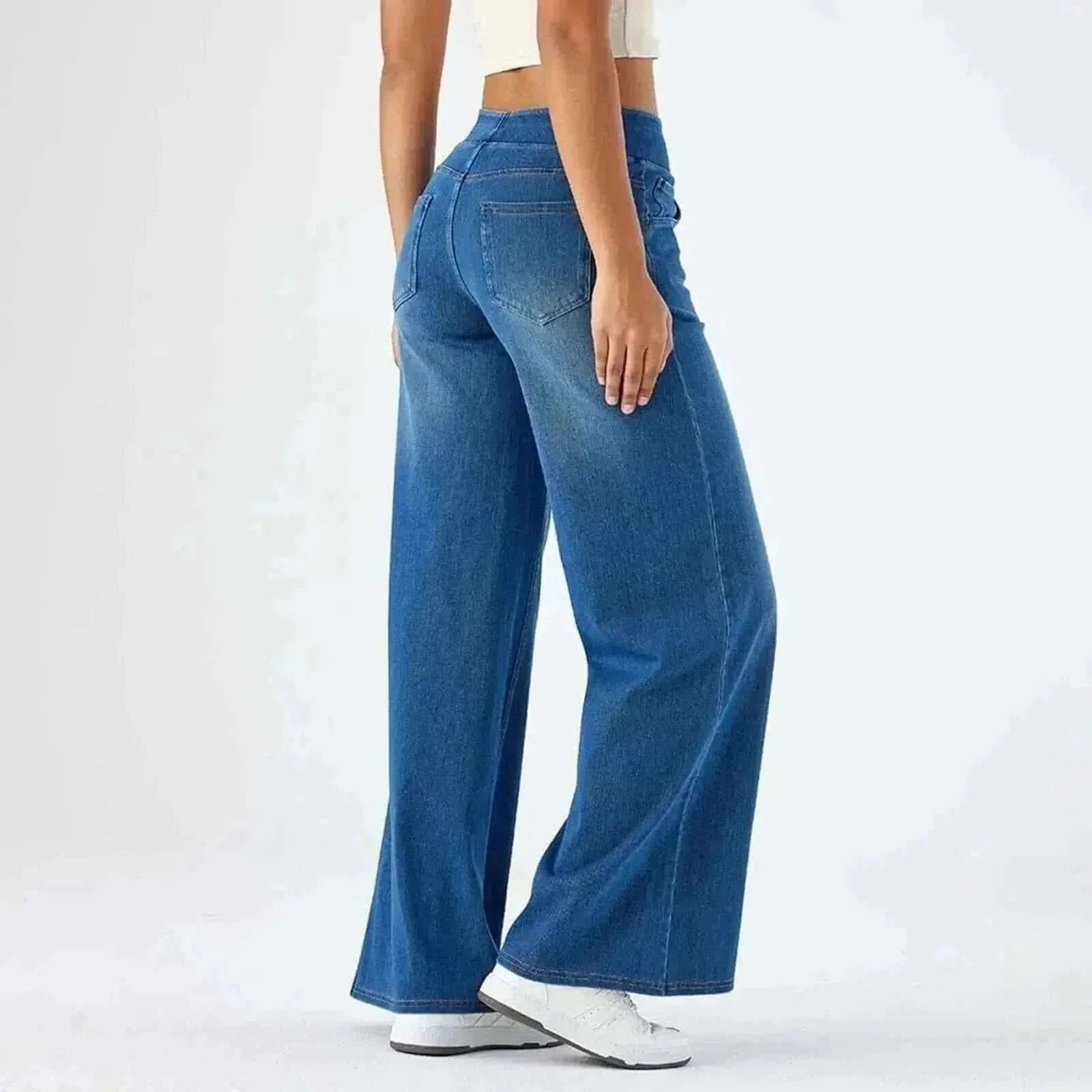 Best Jeans For Women-Women Jeans Denim Pant Wide Leg Long Pants Y2k