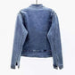 Women Jeans Jacket Butterfly Embroidery 2024 Women's Short Denim Jacket Spring And Autumn Cropped Chinese Style Retro Denim Coat.