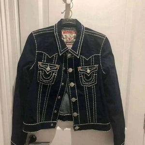 Streetwear Vintage Buddha Head Denim Jacket.