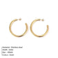eManco Stainless Steel Large Hoop Earrings Hip Hop Style Women's Jewelry Multi-Size Stacking Earrings Party Favors.