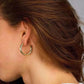 eManco Stainless Steel Large Hoop Earrings Hip Hop Style Women's Jewelry Multi-Size Stacking Earrings Party Favors.