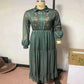 Informal Dresses- Ethnic Retro Floral Print Pleated Long Dress.