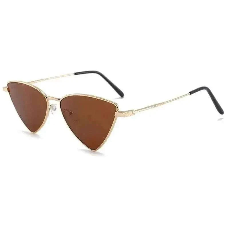 women sunglasses-Fashion Hot Metal Sunglasses Triangle Hip Hop Cyberpunk Stylish Irregular Small Frame Sun glasses Women Travel Cool Eyewear.
