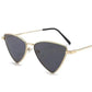 women sunglasses-Fashion Hot Metal Sunglasses Triangle Hip Hop Cyberpunk Stylish Irregular Small Frame Sun glasses Women Travel Cool Eyewear.
