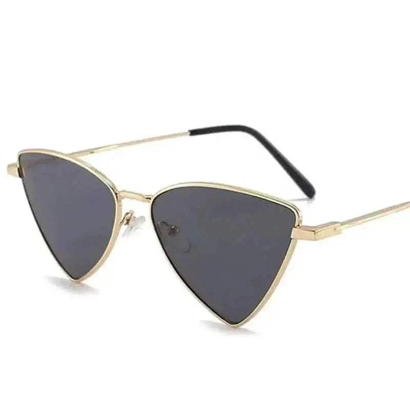 women sunglasses-Fashion Hot Metal Sunglasses Triangle Hip Hop Cyberpunk Stylish Irregular Small Frame Sun glasses Women Travel Cool Eyewear.