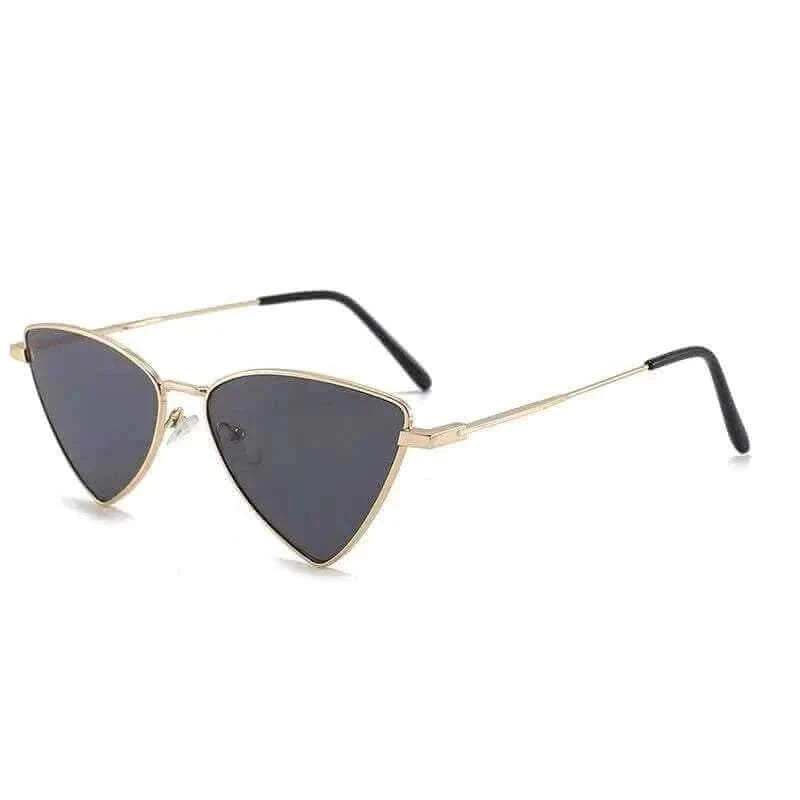 women sunglasses-Fashion Hot Metal Sunglasses Triangle Hip Hop Cyberpunk Stylish Irregular Small Frame Sun glasses Women Travel Cool Eyewear.