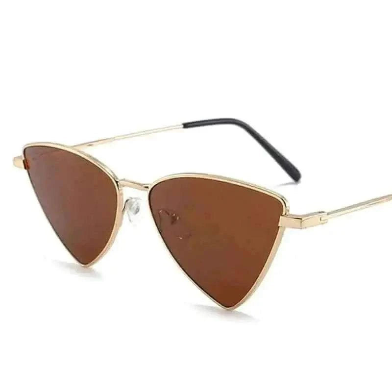 women sunglasses-Fashion Hot Metal Sunglasses Triangle Hip Hop Cyberpunk Stylish Irregular Small Frame Sun glasses Women Travel Cool Eyewear.