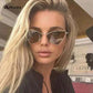 women sunglasses-Fashion Hot Metal Sunglasses Triangle Hip Hop Cyberpunk Stylish Irregular Small Frame Sun glasses Women Travel Cool Eyewear.