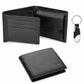 Genuine Leather Wallet Men Classic Black Soft Purse Coin Pocket Credit Card Holder.